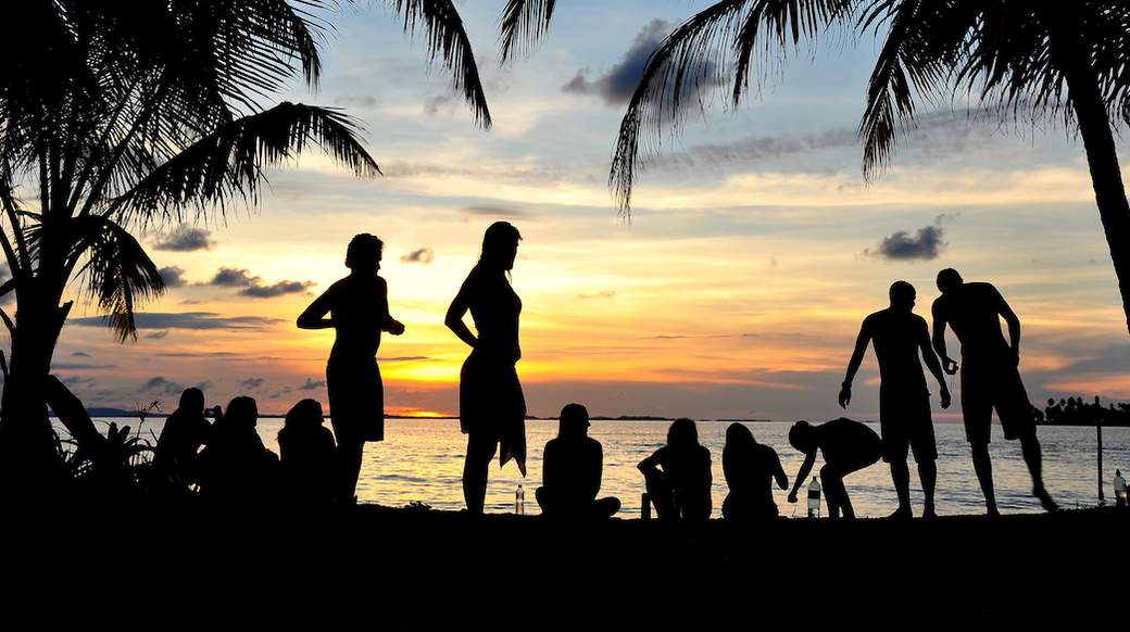 sunset beach sunset on a beach in colombia