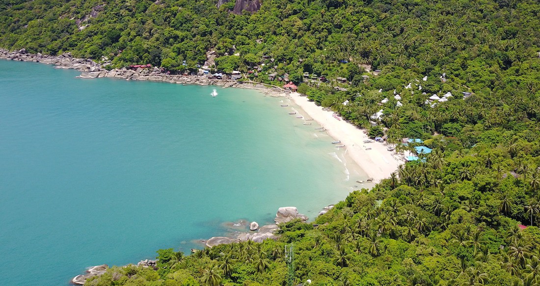View of Haad Yuan beach Drone view of Haad Yuan beach in Thailand
