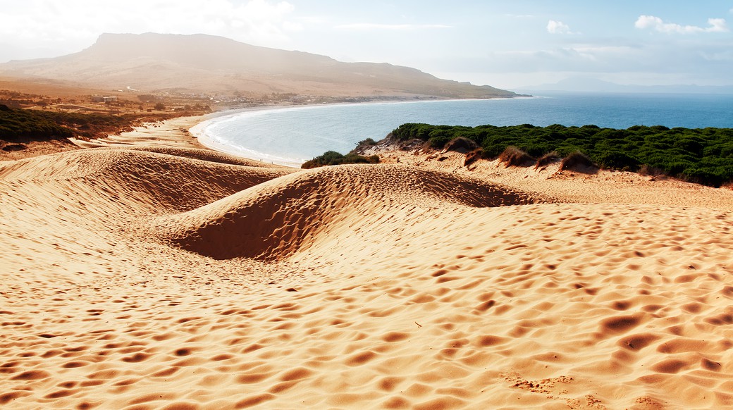Spain beach beautiful sandy beach in Spain