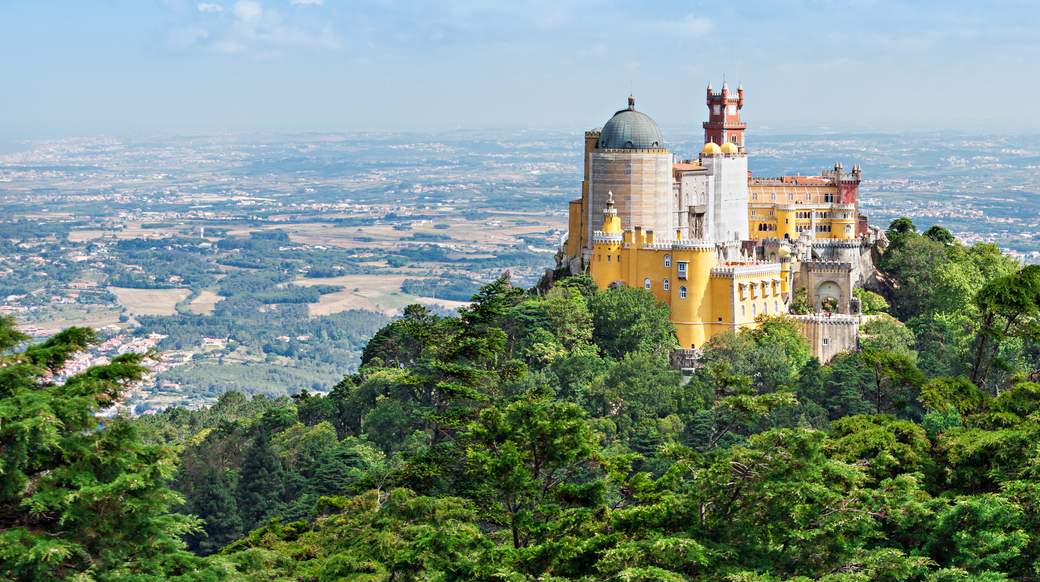 Sintra Castle stunning view of the castle in Sintra Portugal