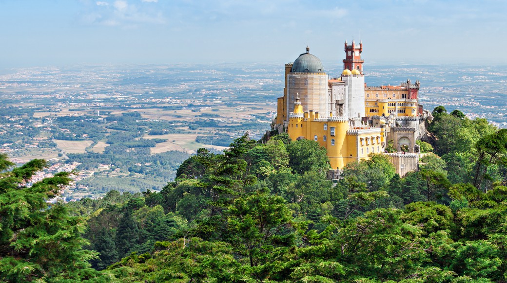 Sintra Castle stunning view of the castle in Sintra Portugal
