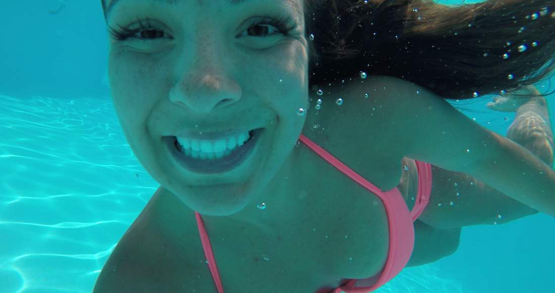 Underwater Smile Underwater selfie in Greece