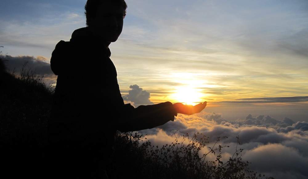 Volcano Sunset Epic sunset on top of a volcano in Indonesia