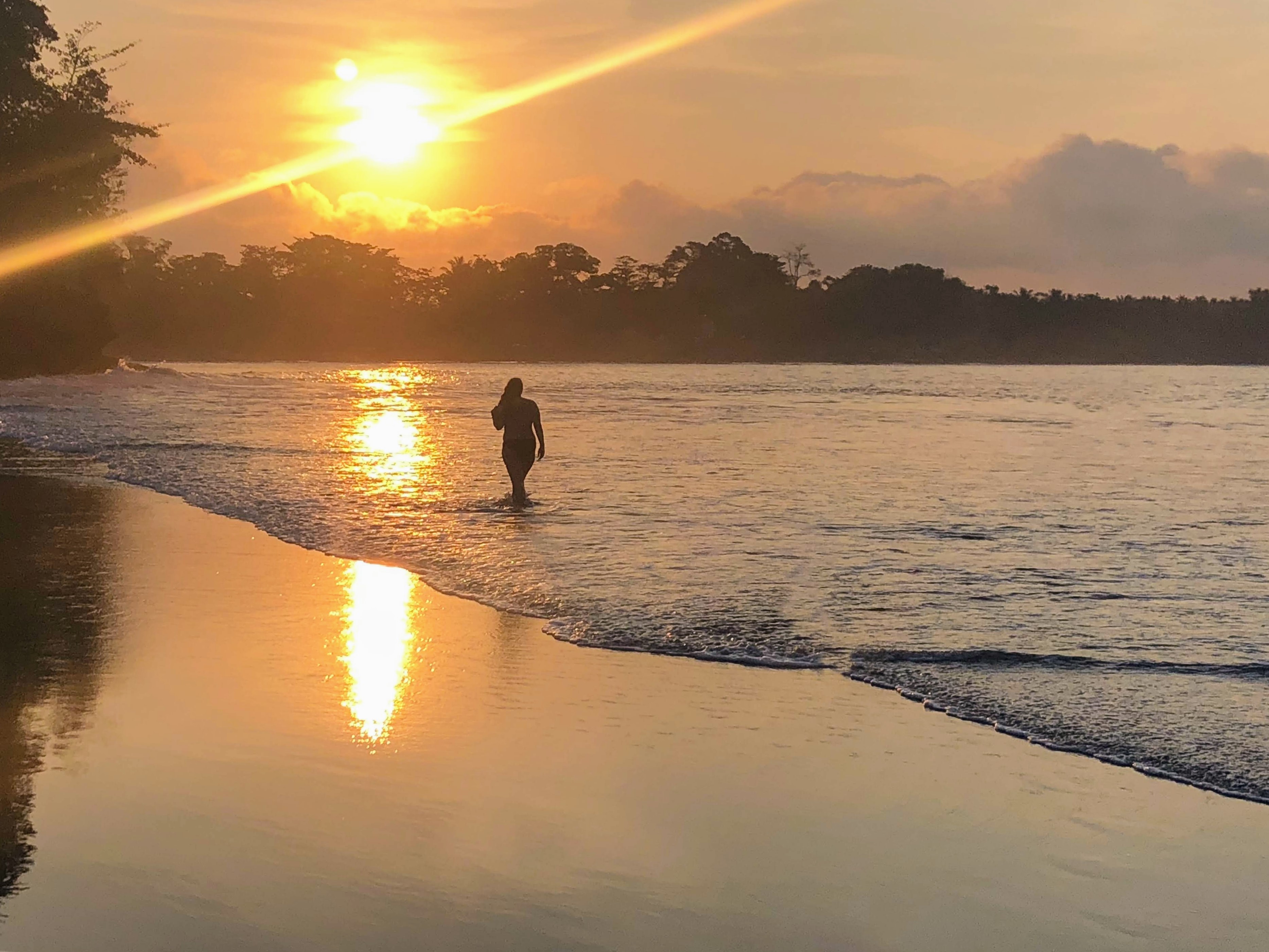 Sunset on the beach, Bali Indonesia