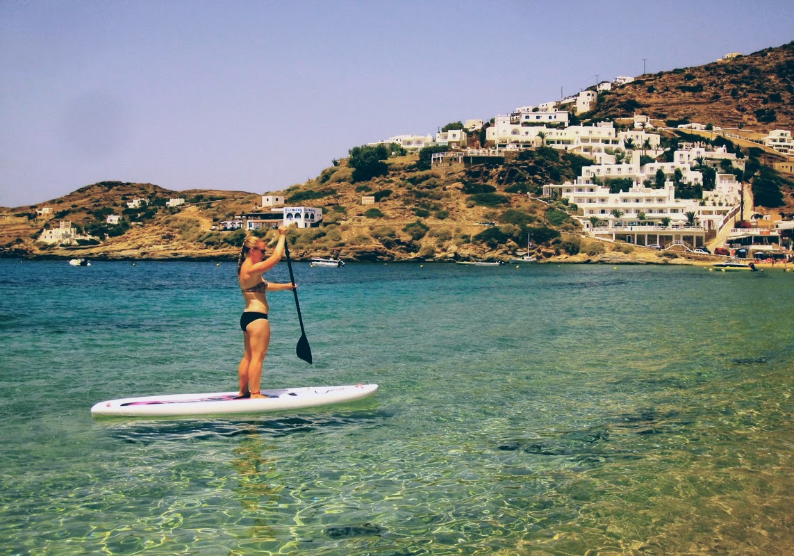 Paddleboarding in the Greek islands