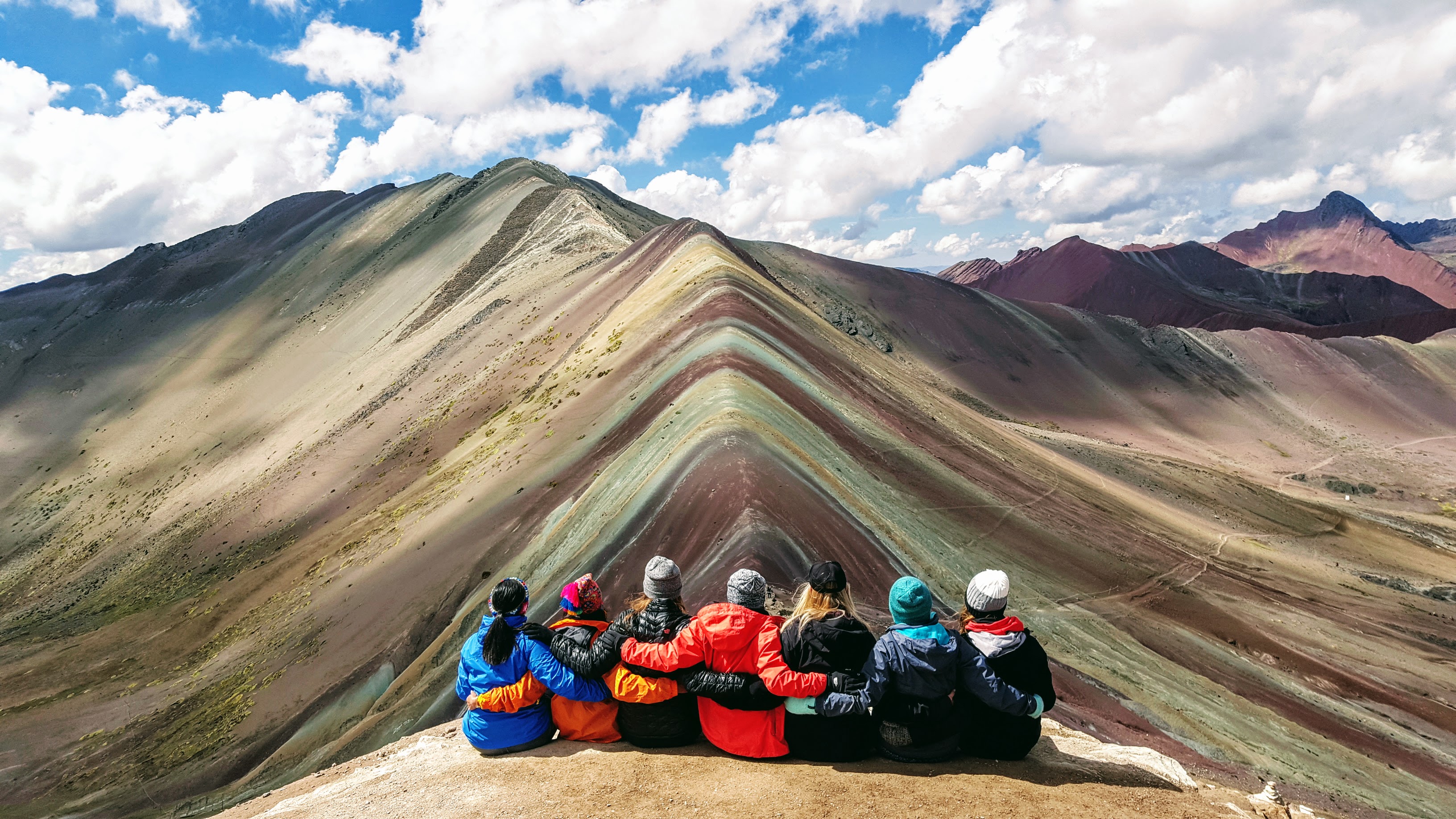 Group at Rainbow Mountain, Vinicunca, Peru