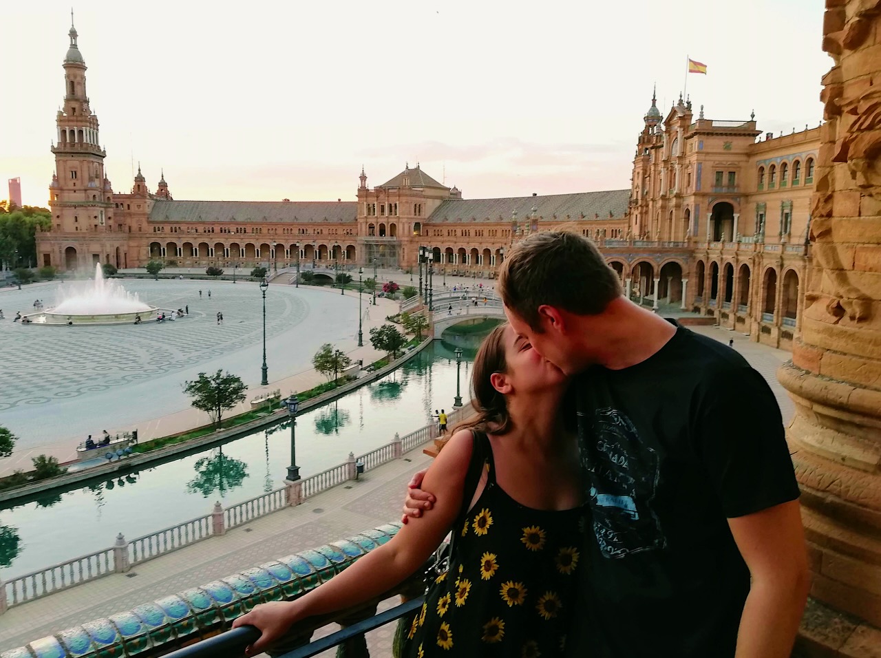 Couple at Plaza de España, Seville, Spain