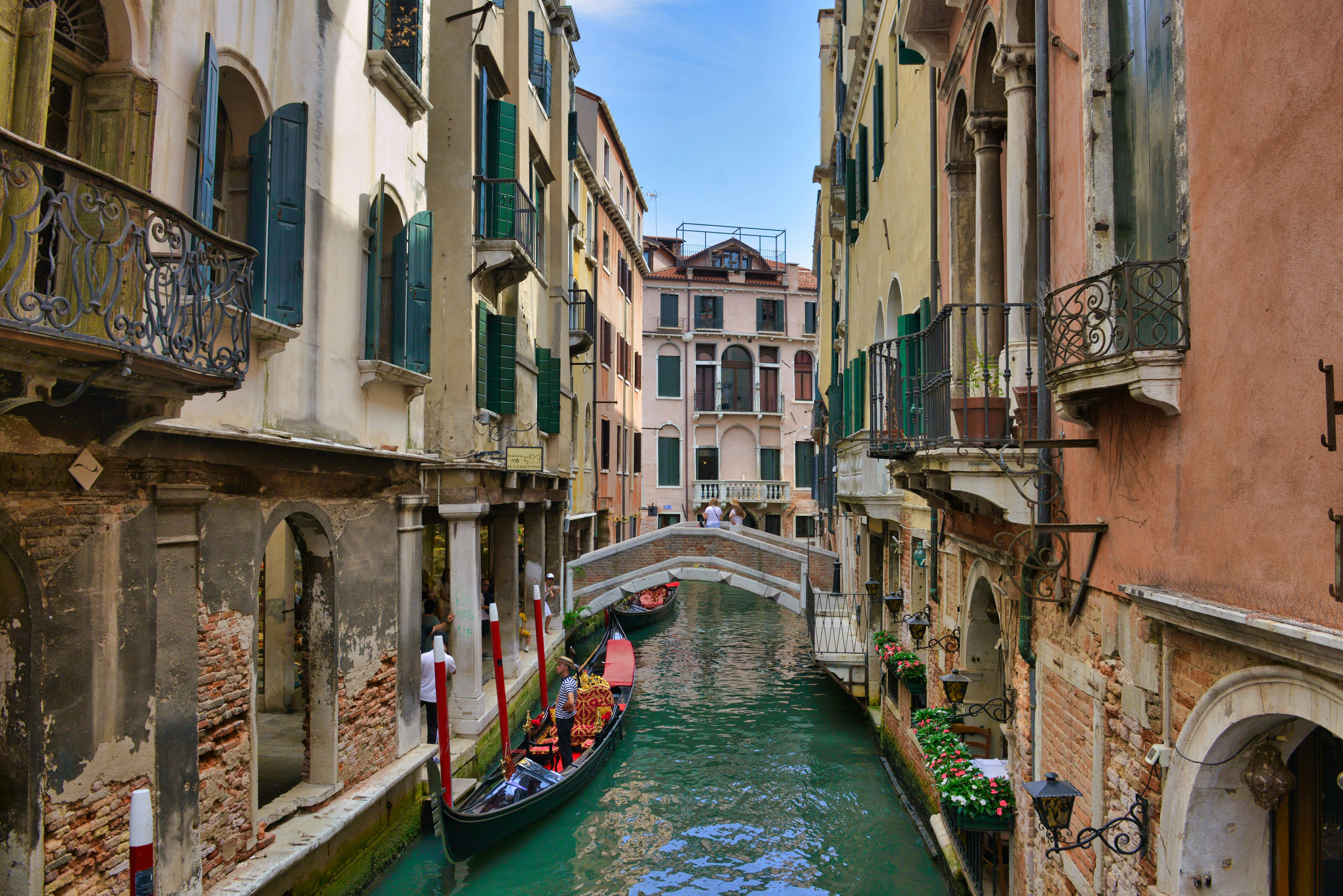 Venice canals and gondolas, Italy