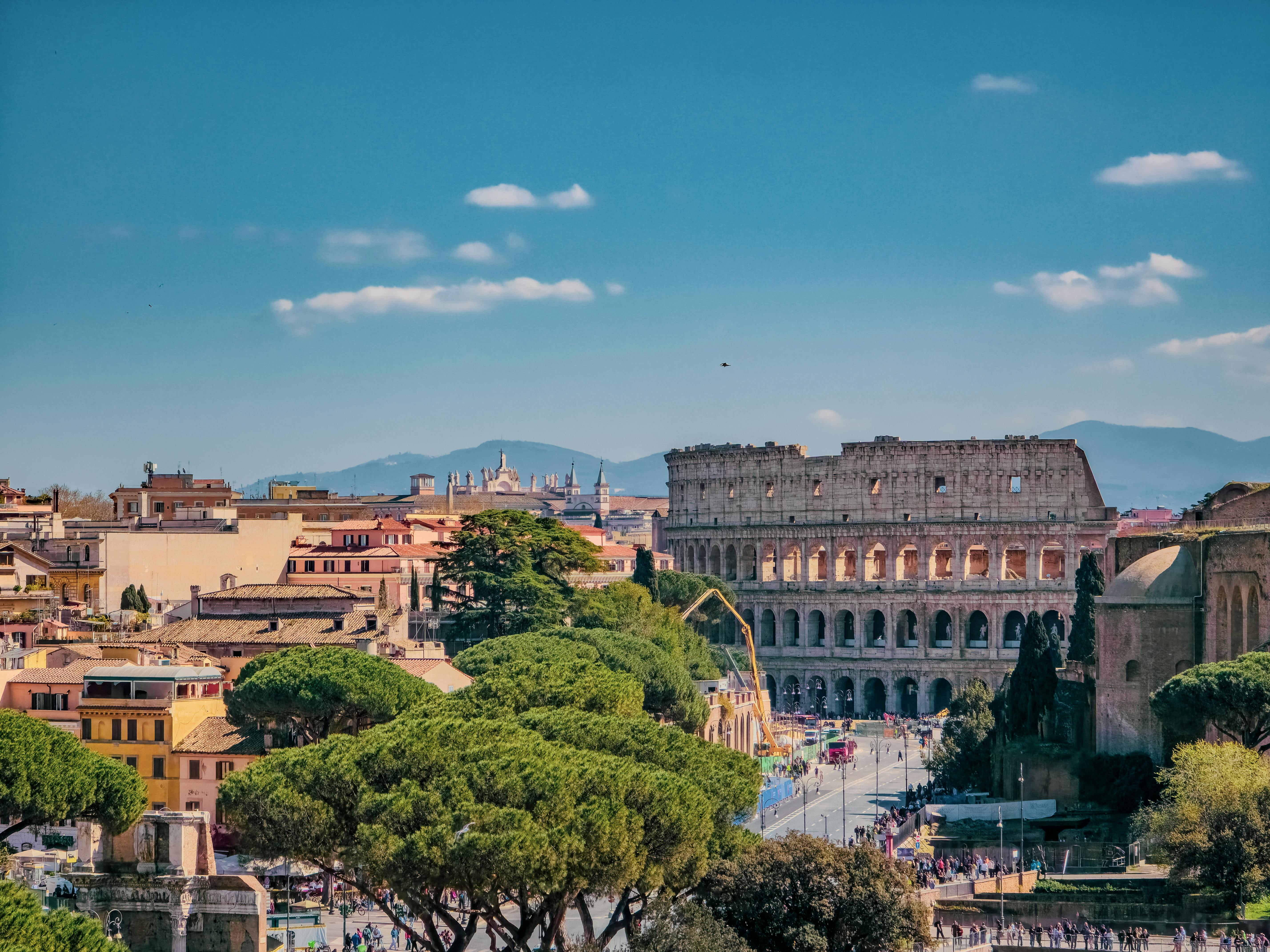 Rome, Italy — Colosseum cityscape