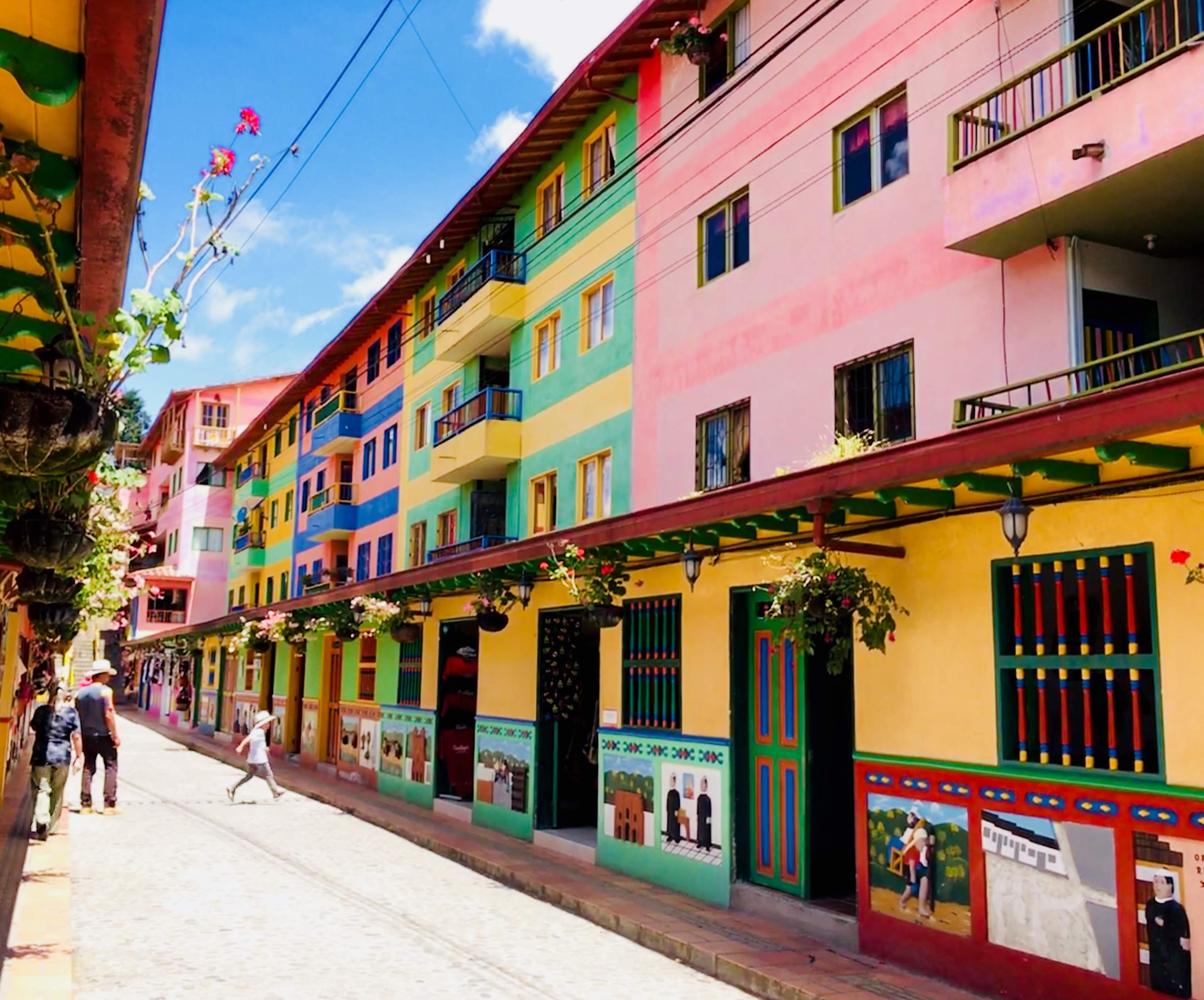 Colourful street, Cartagena, Colombia